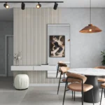 Painel Ripado Autocolante para Parede 101 Placas 45x11 Decorativa Madeira Revestimento Ripa MDF Shiplap WPC Wall Panel - Imagem 4