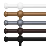 Varão de Madeira 2m Decorativo para Cortina com Ponteiras